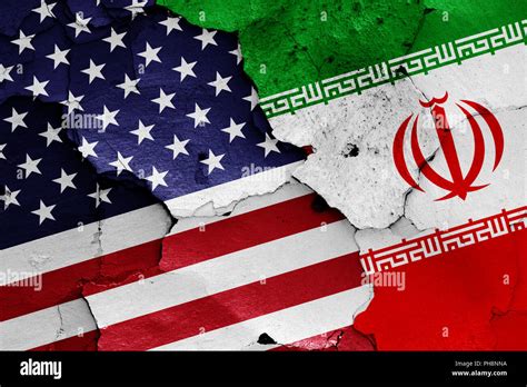 flags of USA and Iran Stock Photo - Alamy