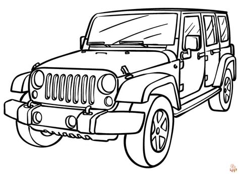 Disegni da colorare Jeep Disegni da colorare stampabili e facili gratuiti