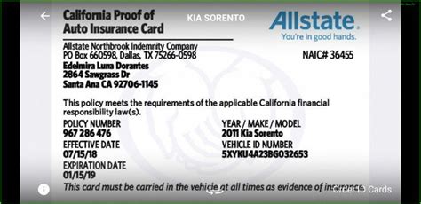 Car Insurance Card Template Download | Allstate insurance, Car insurance, Insurance printable