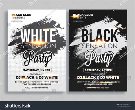 Party Flyer Banner Design Two Color Stock Vector (Royalty Free ...