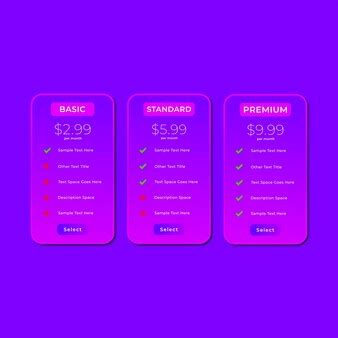 Premium Vector | Comparison table. price chart template, business plan pricing grid, web banner ...