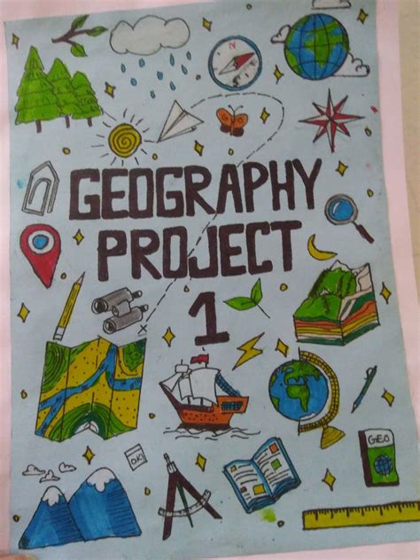 Geography project front page idea.. in 2022 | Page borders design, Art drawings simple, Paper ...