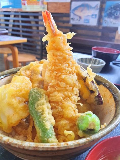 Japanese Food : Tempura Don Stock Image - Image of shrimp, plate: 259223509