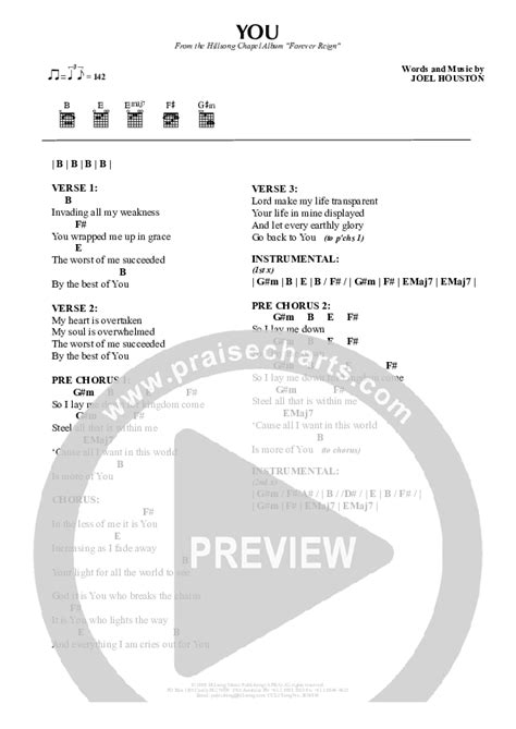 You Chords PDF (Hillsong Worship) - PraiseCharts