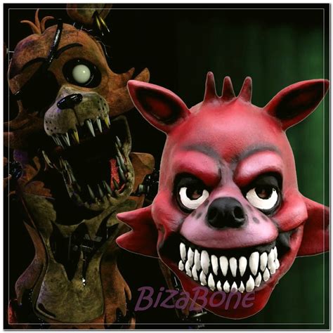 FNAF Foxy Mask Halloween Cosplay Horror Fnaf Cosplay Fox Bear - Etsy