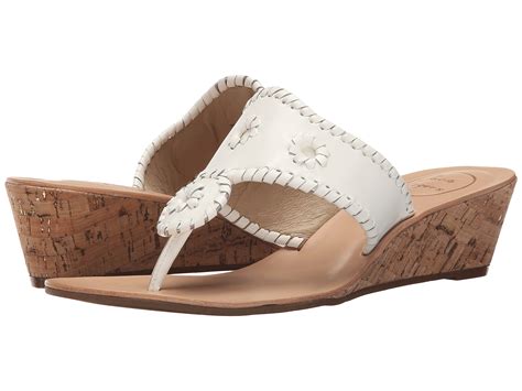 Jack rogers Jacks Mid Wedge in White | Lyst