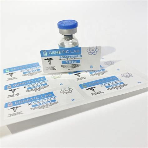 PMS-Kleur Steroid Vial Labels, Anti Vervalst Farmaceutisch Vial Labels