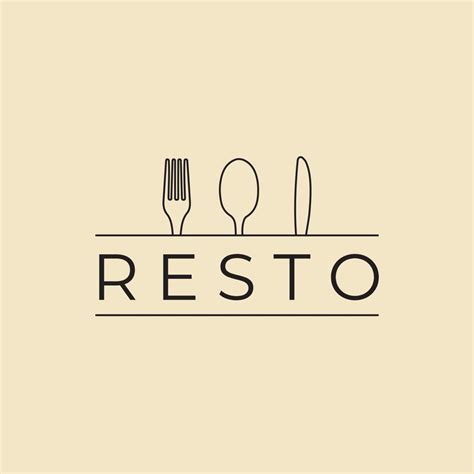 food minimalist logo line art vector icon design 8326864 Vector Art at Vecteezy