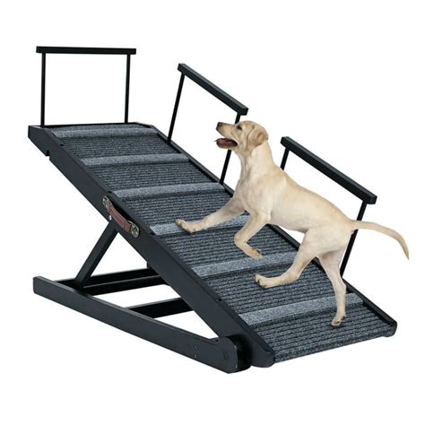 Dog Ramp with Side Rails,6 Level Adjustable Folding Pet Ramp,48" Long ...