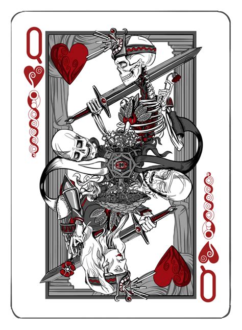 The Queen of Hearts (click for high resolution image) | Playing cards art, Playing cards, Card ...