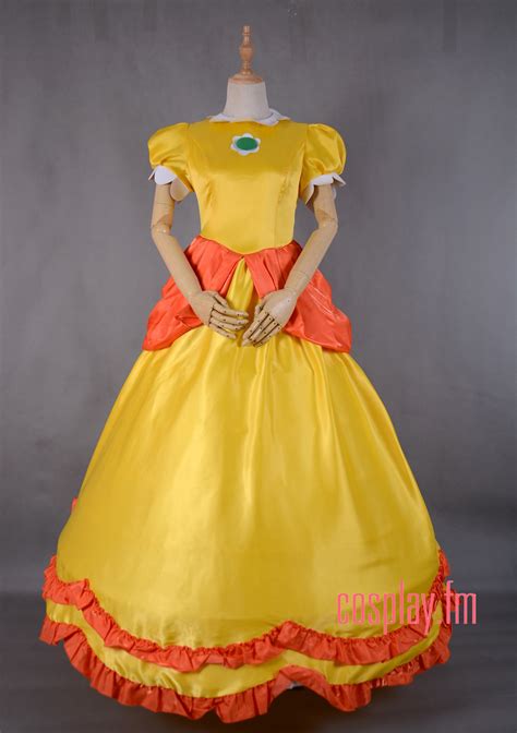 Princess Daisy Costume Girls Super Mario Costume Princess Daisy Dress Birthday Party Yellow ...