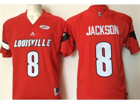 NCAA Louisville Cardinals #8 Lamar Jackson Red College Football Jersey|NCAALC8R|Louisville Cardinals