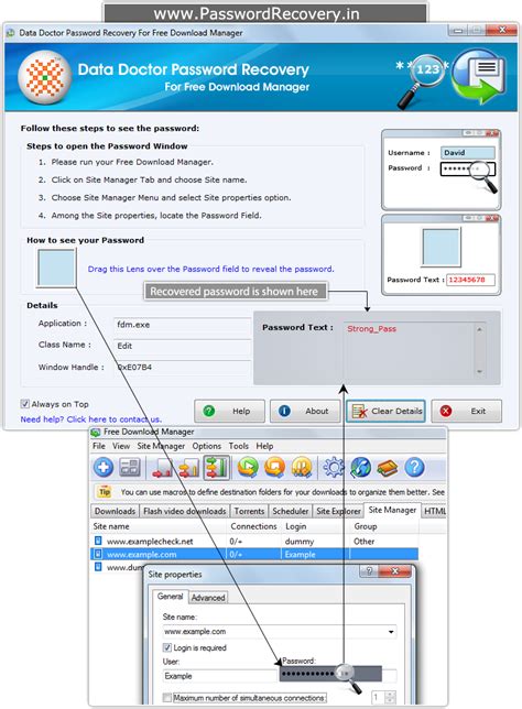 Password Recovery For free Download Manager to restore lost password