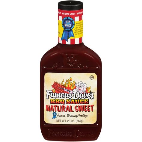 Famous Dave's Natural Sweet BBQ Sauce (20 oz) - Instacart