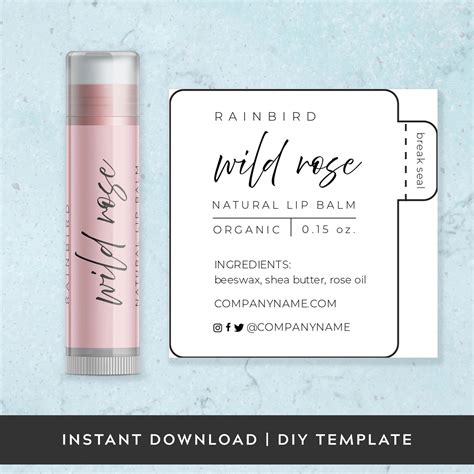 Free Lip Balm Label Template - Printable And Enjoyable Learning