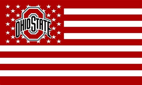 2019 Ohio State Buckeyes Flag With Star And Stripe 3x5 FT Banner 100D ...