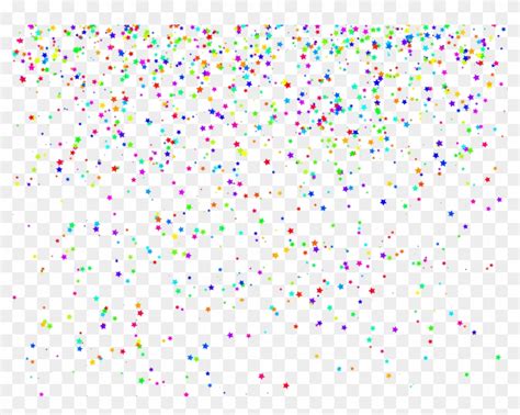 Stars Rainbow Shapebrush Colorfulfreetoedit - Rainbow Confetti Png, Transparent Png - 1365x1024 ...