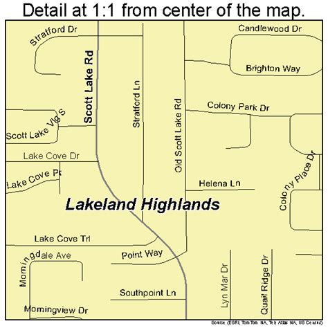 Lakeland Highlands Florida Street Map 1238262