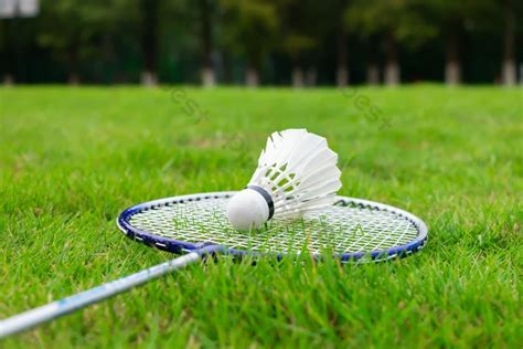 Badminton Racket Grass On Green Background | PSD Free Download - Pikbest