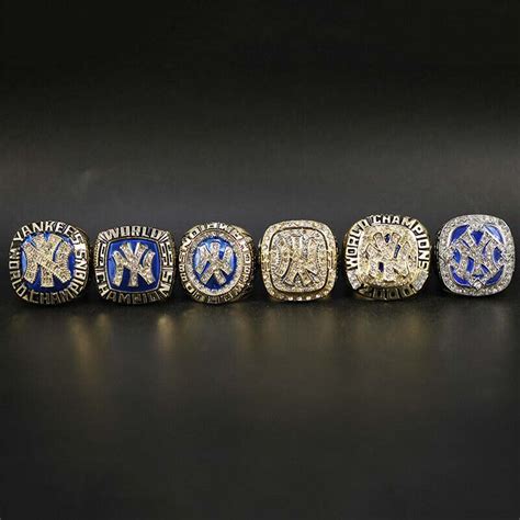 6 New York Yankees MLB World Series championship ring set replica - MVP ...