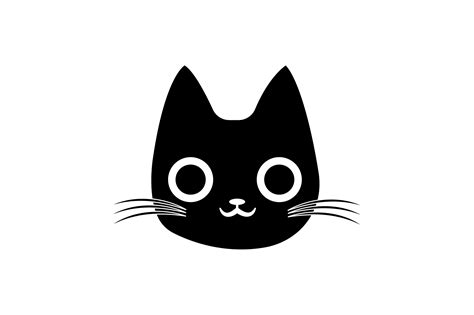 Cute Cartoon Cat Face Head Icon Graphic by Prosanjit · Creative Fabrica