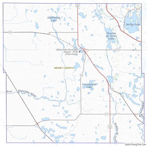 Map of Grant County, Minnesota - Địa Ốc Thông Thái