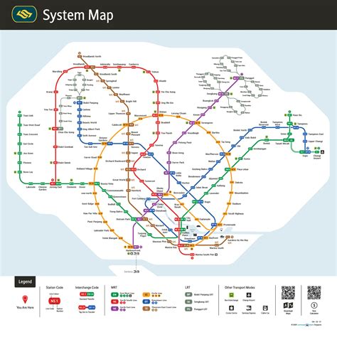 Transit Maps: New Official Map: Singapore MRT System Map, 2019