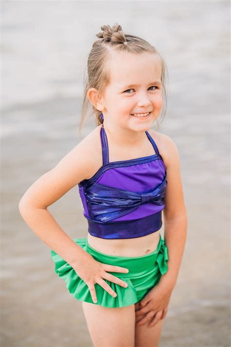 The Mermaid Princess Swimsuit Two Piece Style Disney - Etsy Canada