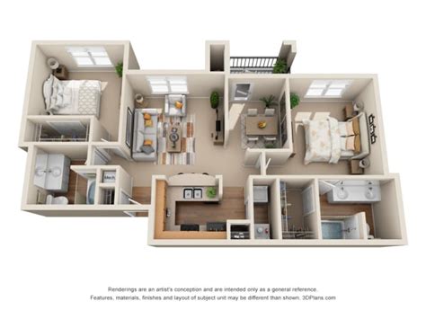 Floor Plans of The Canyons Apartments in Fort Worth, TX