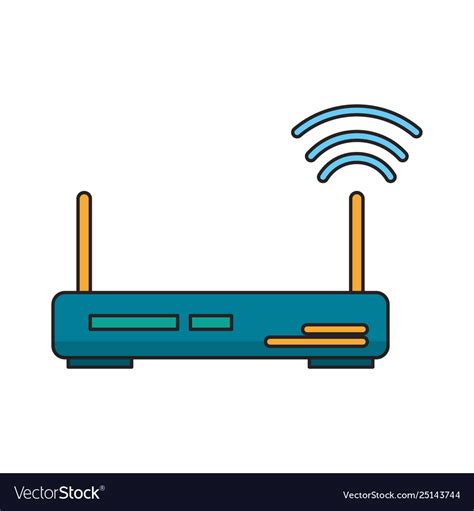 Router icon cartoon Royalty Free Vector Image - VectorStock