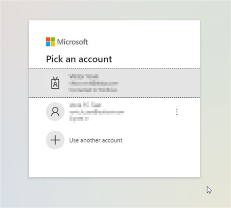 Account selection does not show up when authenticating MS Graph API ...