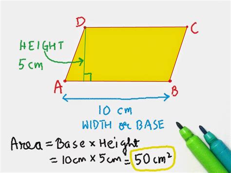 Area For A Parallelogram