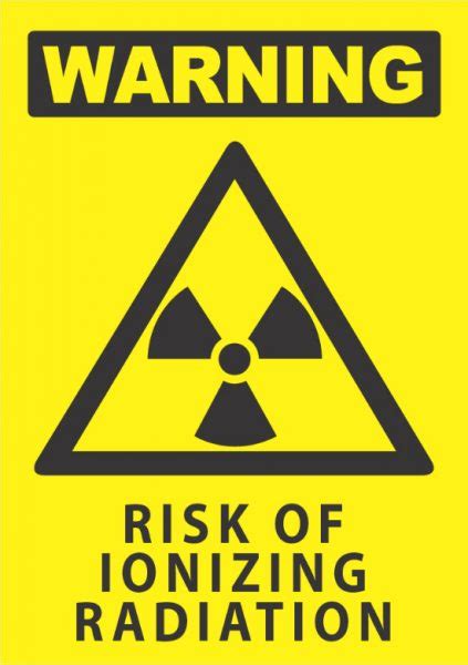 Warning Risk Of Ionizing Radiation - Industrial Signs