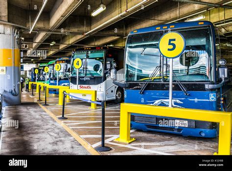 Washington DC, USA - July 1, 2017: Inside Union Station parking garage ...