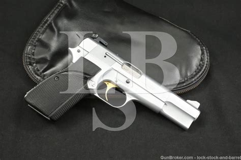 FN Browning Hi-Power 9mm 4 5/8″ Silver Chrome Semi-Automatic Pistol ...