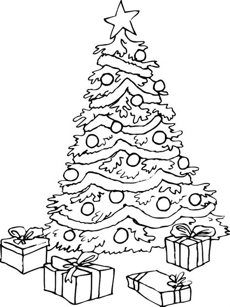 Big Christmas Tree Coloring Pages - Coloring Home