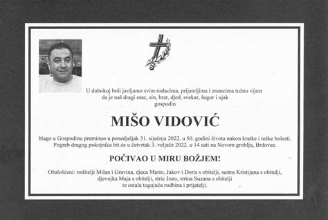 Mišo Vidović | Osmrtnice Livno