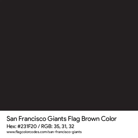 San Francisco Giants flag color codes