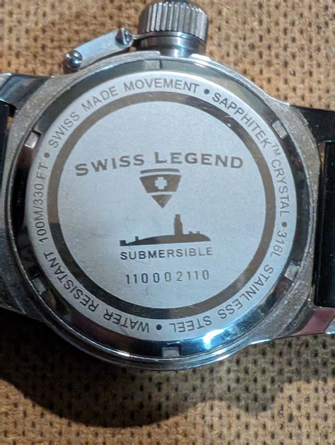 Swiss Legend. Red Dial Submersible Quartz Watch. in Excellent Condition ...