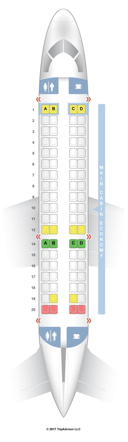 SeatGuru Seat Map Aeromexico Embraer 170 (E70)