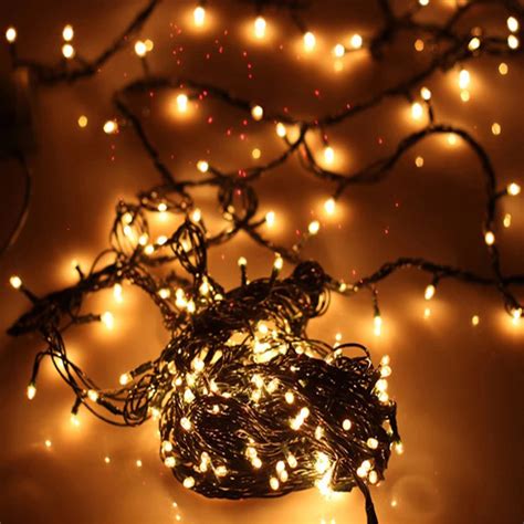 Christmas Warm Yellow Lights Outdoor Garden Christmas Tree Decorative ...