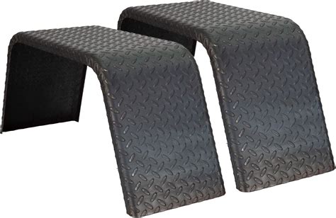 Amazon.com: RecPro Trailer Fender 14 Gauge Steel Diamond Plate | 32" x 10" x 13" | Axle Trailer ...