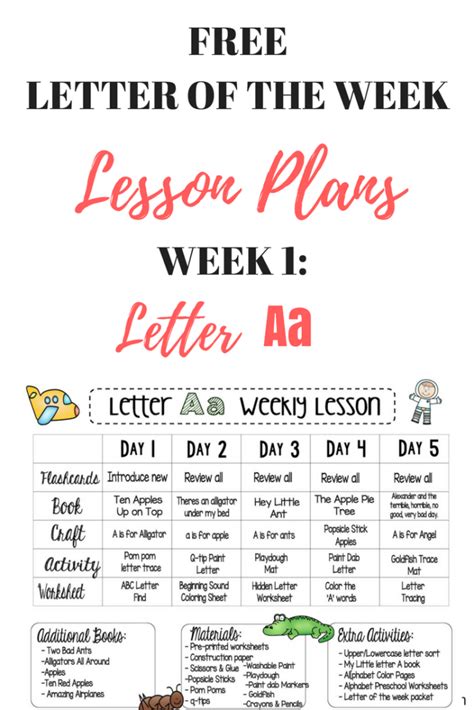 Letter A FREE Weekly Lesson Plan - This Crafty Mom