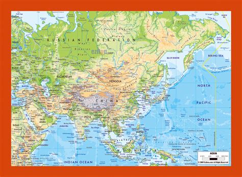 Physical map of Asia | Maps of Asia | GIF map | Maps of the World in ...