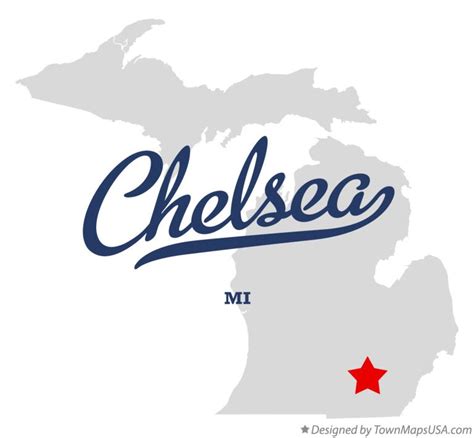 Map of Chelsea, MI, Michigan