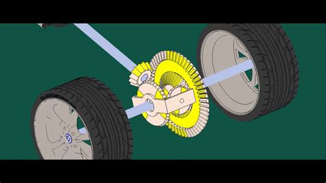 SolidWorks epicyclic differential mechanism animation - YouTube