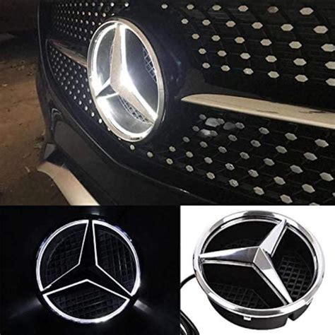 Mercedes Benz LED Emblem White Light Car Front Grille Badge | Etsy