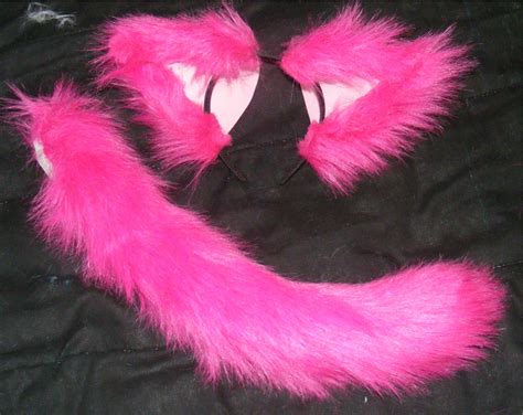 Pink Cat Ears and Tail by YenriStar on DeviantArt