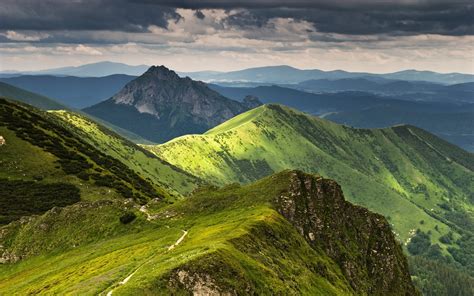 Free photo: Green Mountains - Clouds, Outdoors, Wide angle photography - Free Download - Jooinn