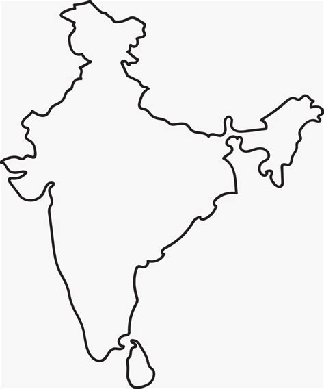 India Outline Map for Physical Science Students